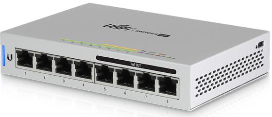 Коммутатор Ubiquiti UniFi Switch 8 60W управляемый UniFi 8 портов 10/100/1000Mbps PoE(60W) US-8-60W-EU