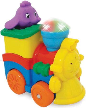 Развивающая игрушка KIDDIELAND Паровозик со слоненком 053462