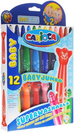 Набор фломастеров CARIOCA Baby Jumbo 6 мм 12 шт разноцветный 42059/12