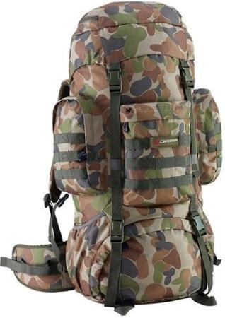 Рюкзак с анатомической спинкой CARIBEE Platoon 70 защитный 70 л серый зеленый