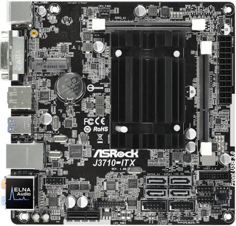 Материнская плата ASRock J3710-ITX с процессором Intel 2xSO-DIMM DDR3 1xPCI-E 1x 4xSATAIII mini-ITX Retail