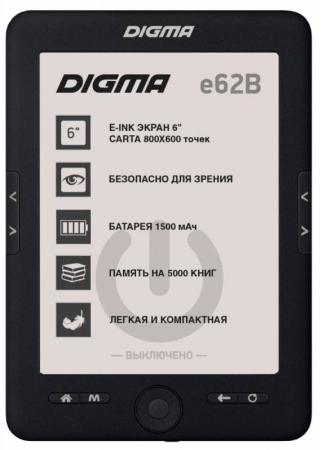Электронная книга Digma E62B 6" E-Ink 4Gb черный