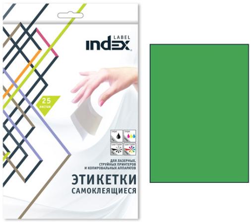 

Самоклеящиеся этикетки Index 25 листов 210х297 мм зеленый IL210297/25green