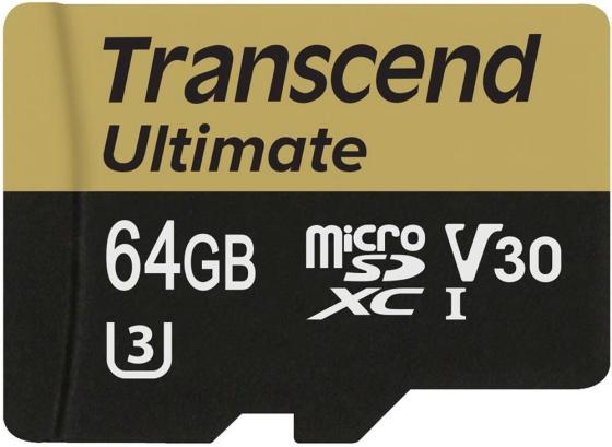 Карта памяти Micro SDXC 64Gb Class 10 Transcend TS64GUSDU3M