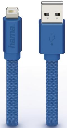 Кабель USB 2.0-microUSB 1.0м синий Hama 00178207