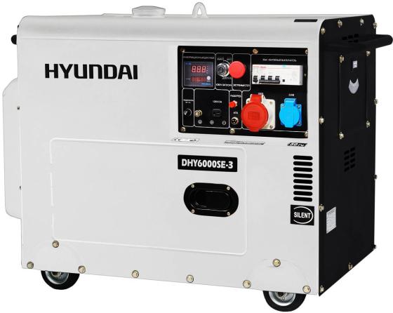 Генератор Hyundai DHY 6000SE-3 10 л.с дизельный