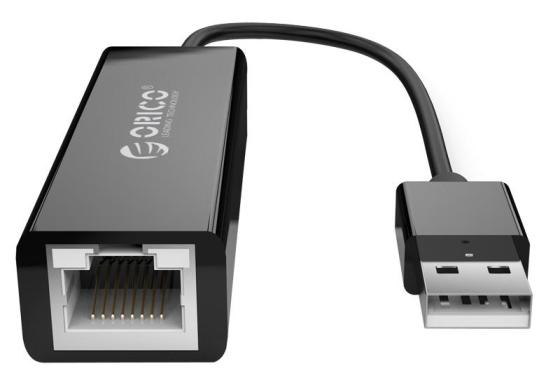 Переходник USB2.0 на Ethernet RJ-45 Orico UTJ-U2 черный