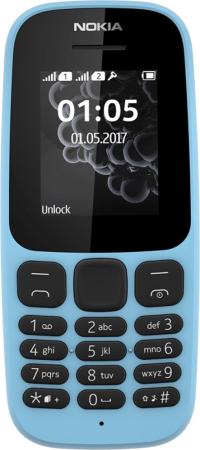 Мобильный телефон NOKIA 105 2017 голубой 1.8" 4 Мб