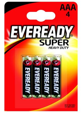 Батарейки Energizer Carbon Zinc Eveready AAA 4шт 639608