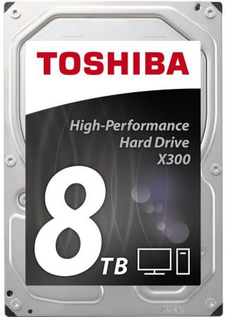 Жесткий диск 3.5" 8 Tb 7200 rpm 128 Mb cache Toshiba X300 HDWF180UZSVA SATA III 6 Gb/s