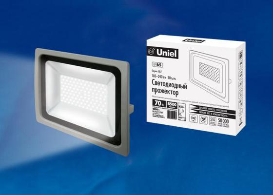 Прожектор светодиодный (UL-00002017) Uniel 70W 4000K ULF-F16-70W/NW IP65 185-240В Silver