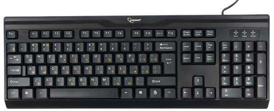 Клавиатура проводная Gembird KB-8335U-BL USB черный