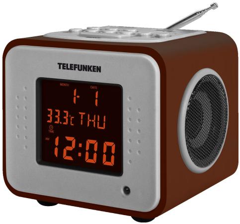 Часы с радиоприёмником Telefunken TF-1575U темное дерево