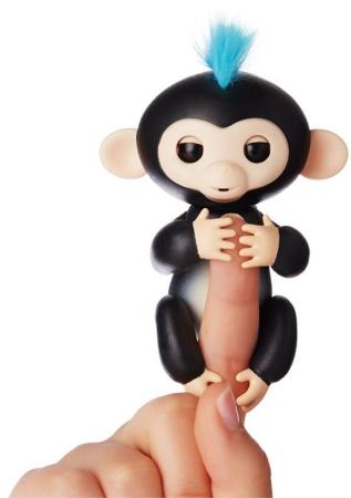 Интерактивная игрушка обезьянка WowWee Fingerlings - Финн 12 см черный пластик 3701A