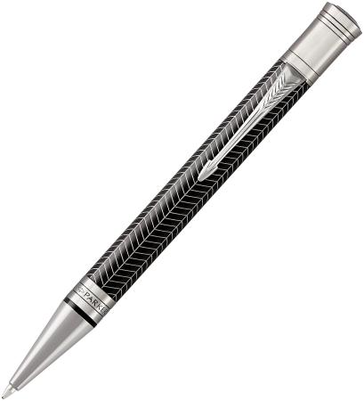 Шариковая ручка поворотная Parker Duofold K307 Prestige Black Chevron CT черный M 1945414