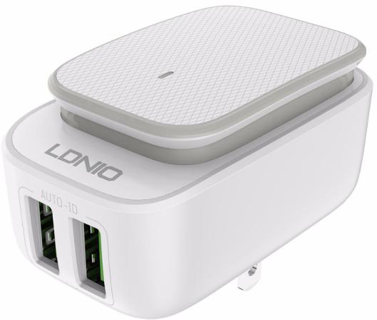 

Сетевое зарядное устройство LDNIO A2205 2.4А 8-pin Lightning белый