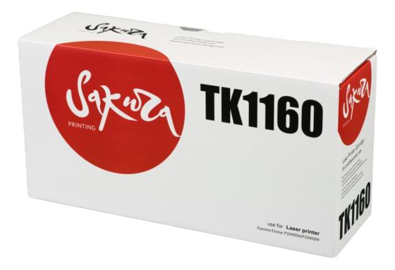 Картридж SAKURA TK1160 для Kyocera Mita ECOSYS p2040dn/ p2040dw черный 7200стр