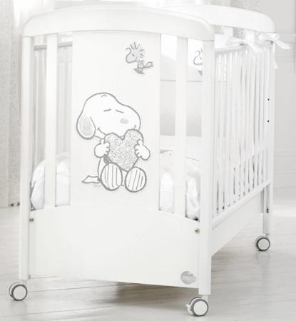 Кроватка Baby Expert Snoopy (белый/серебро)