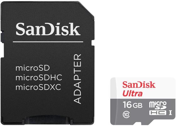 Карта памяти Micro SDHC 16Gb Class 10 Sandisk SDSQUNS-016G-GN3MA
