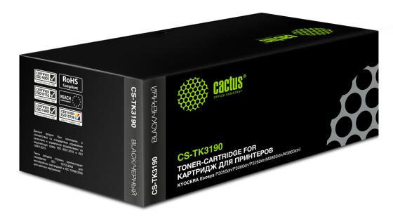 Тонер-картридж Cactus CS-TK3190 для Kyocera Ecosys P3055dn/P3060dn/M3655idn/M3660idn 25000стр Черный