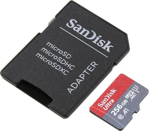 Карта памяти Micro SDXC 256Gb Class 10 Sandisk SDSQUAR-256G-GN6MA + адаптер  SD