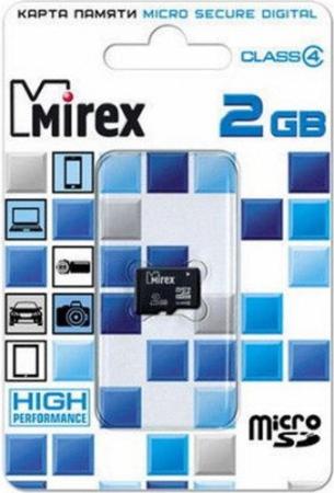 Карта памяти Micro SDHC 2GB Class 4 Mirex 13612-MCROSD02