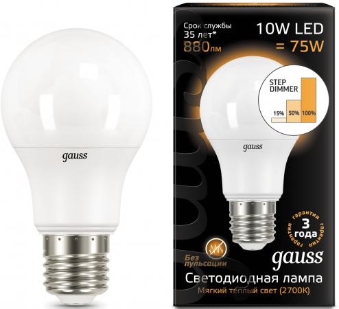 

Лампа светодиодная шар Gauss E27 10W 2700K 102502110-S