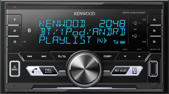 

Автомагнитола Kenwood DPX-M3100BT USB MP3 CD FM RDS 2DIN 4х50Вт черный