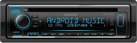 

Автомагнитола Kenwood KDC-172Y USB MP3 CD FM RDS 1DIN 4х50Вт черный