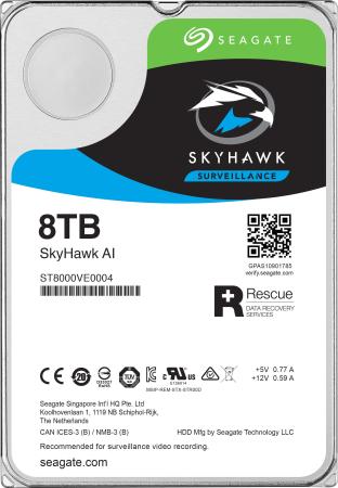 Жесткий диск 3.5" 8 Tb 7200 rpm 256 Mb cache Seagate SkyHawk AI ST8000VE0004 SATA III 6 Gb/s
