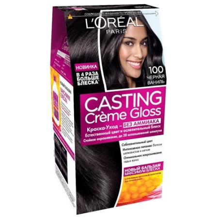 LOREAL CASTING CREME GLOSS Крем-краска для волос тон 100 черная ваниль