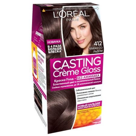 LOREAL CASTING CREME GLOSS Крем-краска для волос тон 412 какао со льдом