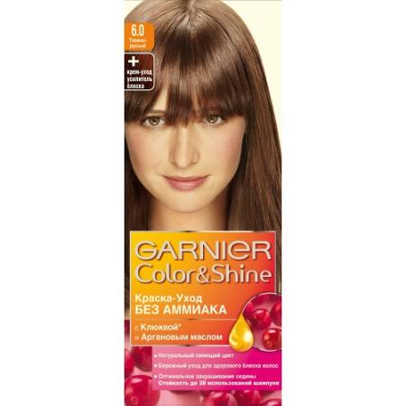 GARNIER Краска для волос COLOR&SHINE 6.0 Темно-Русый