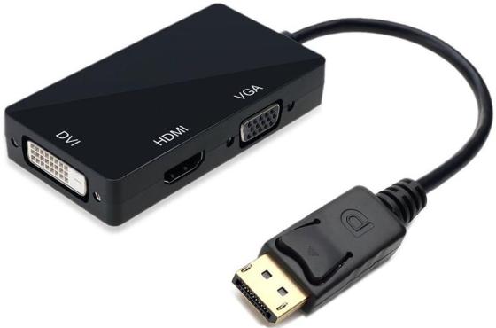 Переходник DisplayPort M - HDMI/ DVI-I/ VGA черный Orient C309 30309 переходник lenovo mini displayport vga 0a36536