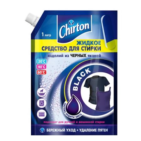 Жидкое стредство для стирки CHIRTON - 1л для черных тканей