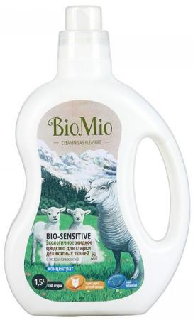 Жидкое стредство для стирки BioMio Bio-Sensitive с экстрактом хлопка 1.5л