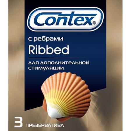 CONTEX Презервативы №3 Ribbed с ребрами