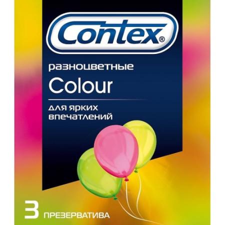 CONTEX Презервативы №3 Colour разноцветные