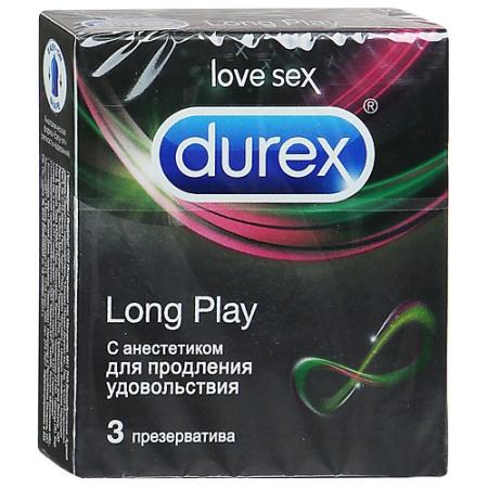 DUREX Презервативы №3 Long Play с анестетиком для продления удовольствия