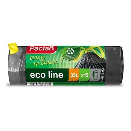PACLAN Мешки для мусора с тесьмой ECO LINE 60л 15шт
