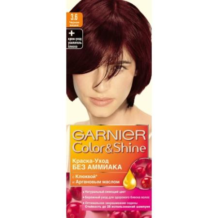 GARNIER Краска для волос COLOR&SHINE 3.6 Черная Вишня