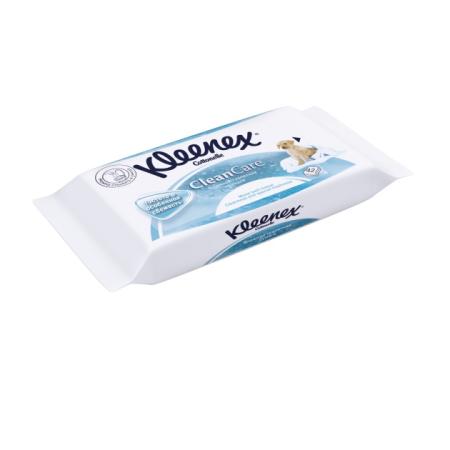 Влажная туалетная бумага Kleenex CleanCare 42 шт влажная гипоаллергенные 9440080