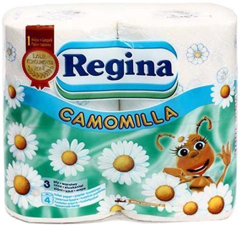Бумага туалетная Regina Ромашка 4 шт 3-ех слойная ароматизированная
