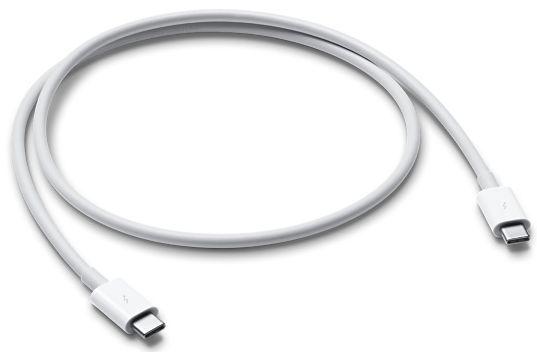 Кабель Type-C 0.8м Apple Thunderbolt 3 круглый белый MQ4H2ZM/A