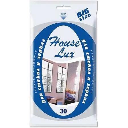 

HOUSE LUX Салфетки влажные для стекол и зеркал BigSize 30шт