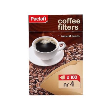 PACLAN Фильтры д/кофеварок 100 шт. небеленые р-р 4