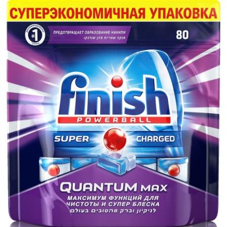 FINISH Таблетки для мытья посуды в посудомоечных машинах Quantum Max 80шт