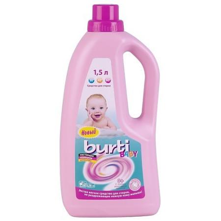 BURTI Универсальное жидкое средство для стирки детского белья Burti liquid Baby 1.5л