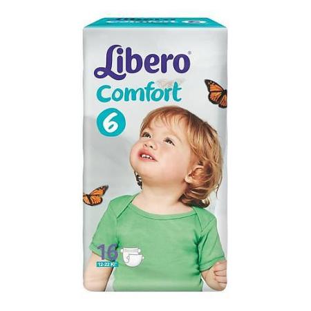 LIBERO Подгузники детские Комфортфит ЭкоТек экстра лардж 12-22кг 16шт упаковка маленькая