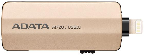 Флешка USB 64Gb A-Data i-Memory AI720 USB 3.1/Lightning AAI720-64G-CGD золотистый